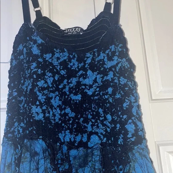Sakkas Blue and Black Floral Dress - Picture 7 of 10